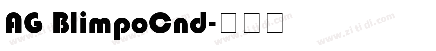 AG BlimpoCnd字体转换